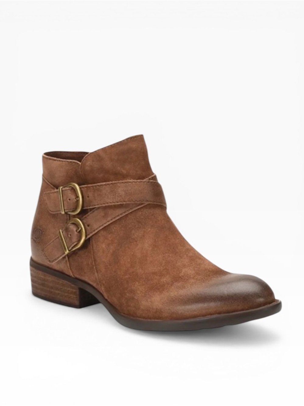 Born Ozark Suede Booties in Rust/Tobacco Brown Size 10